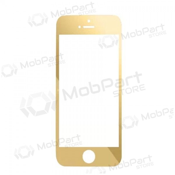 Apple iPhone 5G / iPhone 5S / iPhone 5C Screen glass (gold) Apple iPhone 5G / iPhone 5S / iPhone 5C Screen glass (gold)