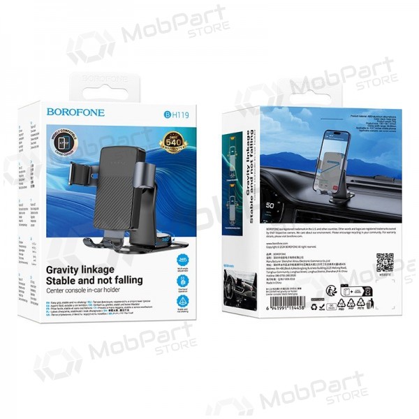 Car phone holder Borofone BH119 (dashboard) black
