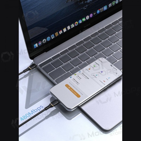 USB-C cable Dudao L25C USB-C to USB-C 1 m 60 W black