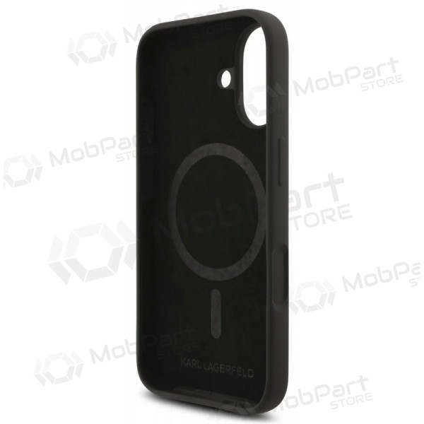 Apple iPhone 17 case -Karl Lagerfeld Liquid Silicone Karl and Choupette MagSafe- (black)