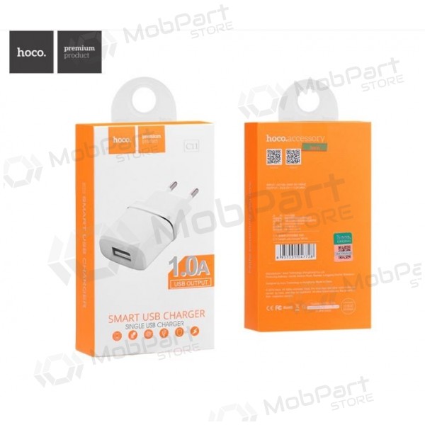 Charger HOCO C11 Smart USB (5V 1A) (white)