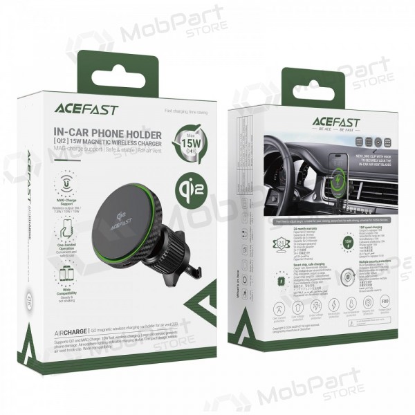 Automobilinis laikiklis-charger Acefast D33 MagSafe 15W black