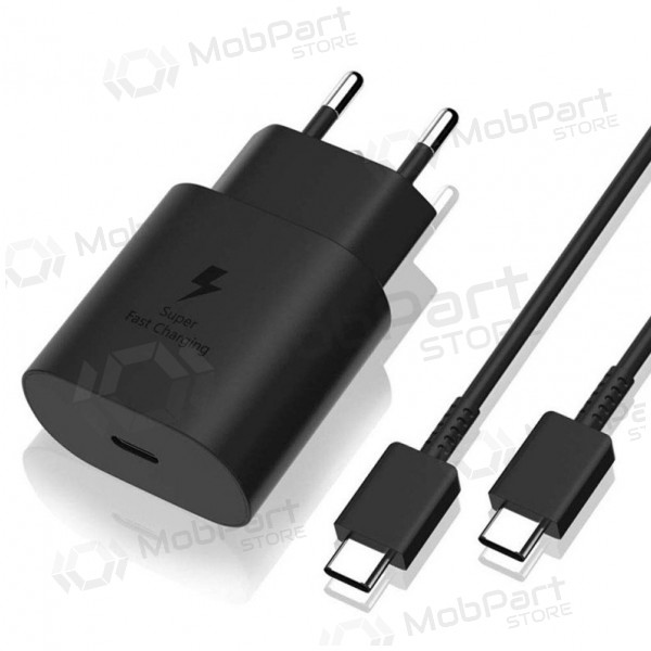 Charger original Samsung EP-TA800NB 25W + Type-C cable 25W black
