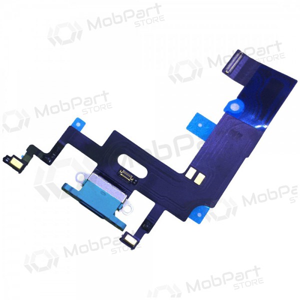 Apple iPhone XR charging dock port and microphone flex (blue)