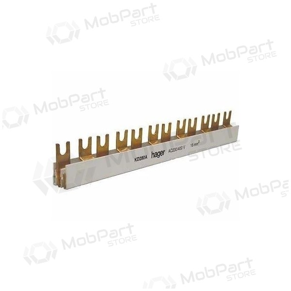 Insulated busbar Hager KDN180A (1P, 12 mod., 16mm)