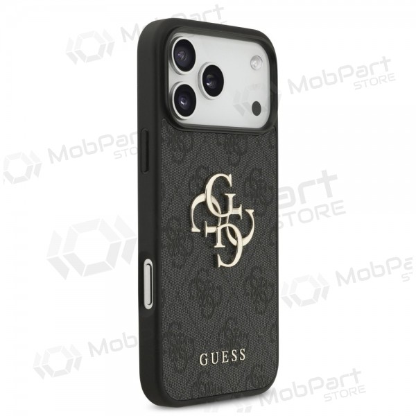Apple iPhone 17 Pro Max case - Guess PU 4G Metal Logo (grey)