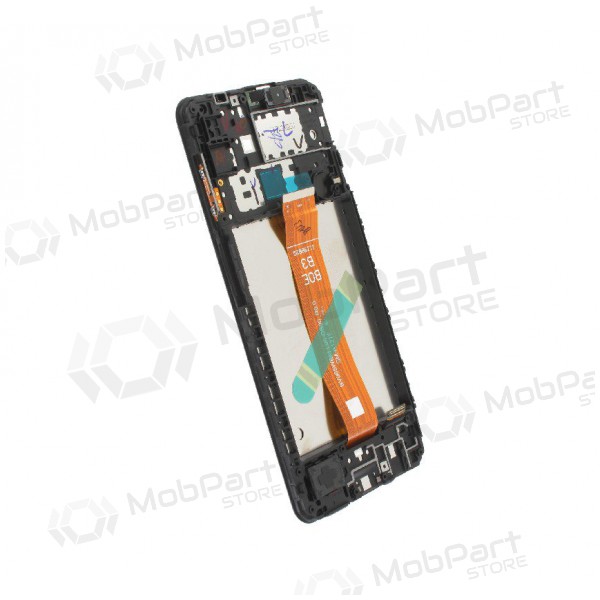 Samsung A127 Galaxy A12s (A125F LCD brown flex) 2021 screen (black) (with frame) (service pack) (original)