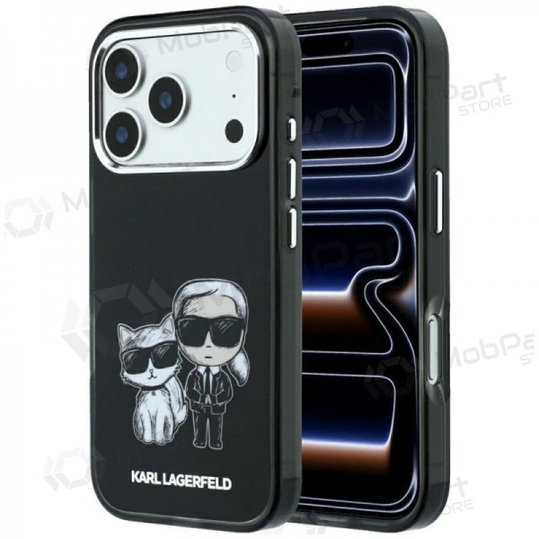 Apple iPhone 18 Pro case - Karl Lagerfeld PU Semi Wrap Smooth Sketch Bodies MagSafe (black)