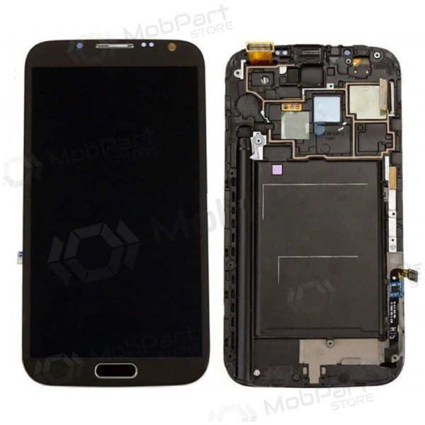 Samsung Galaxy Note 2 screen (grey) (with frame) (original) Samsung Galaxy Note 2 screen (grey) (with frame) (original)