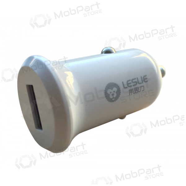 Charger automobilinis Leslie C50 USB 5A (white)
