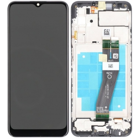 Samsung Galaxy A03s screen (black) (with frame) (original)