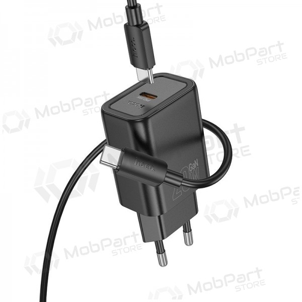 Phone charger Hoco N60 GaN USB-C with USB-C cable 1 m black
