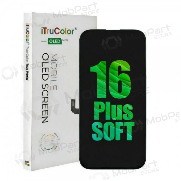 Ekranas for iPhone 16 Pluswith lietimui jautriu stikliuku Premium OLED (with Removable IC)