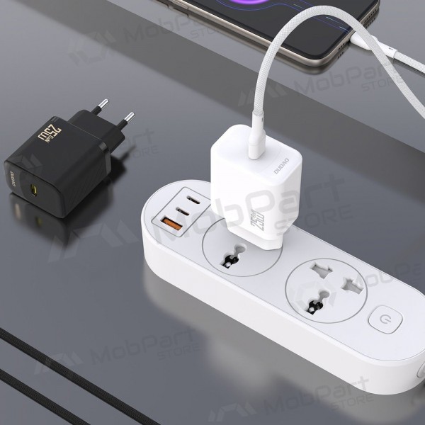 Charger Dudao A27C GaN 25W USB-C + USB-C to USB-C cable 1.0m white
