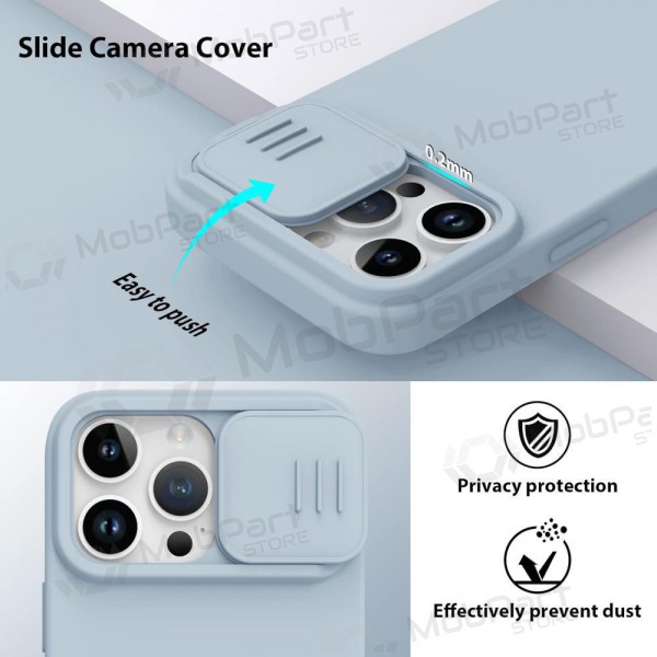 Apple iPhone 15 Pro Max case „Nillkin Silicone“ (grey) Apple iPhone 15 Pro Max case „Nillkin Silicone“ (grey)