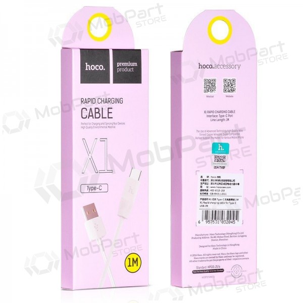 USB cable HOCO X1 Rapid USB cable HOCO X1 Rapid