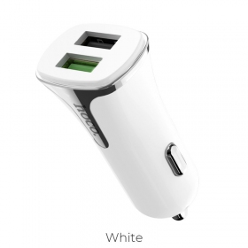 Charger automobilinis Hoco Z31 Quick Charge 3.0 (3.4A) x 2 USB (white)