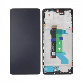 Ekranas Xiaomi Redmi Note 12 Pro+ 5G su lietimui jautriu stikliuku and rėmeliu Midnight Black OLED