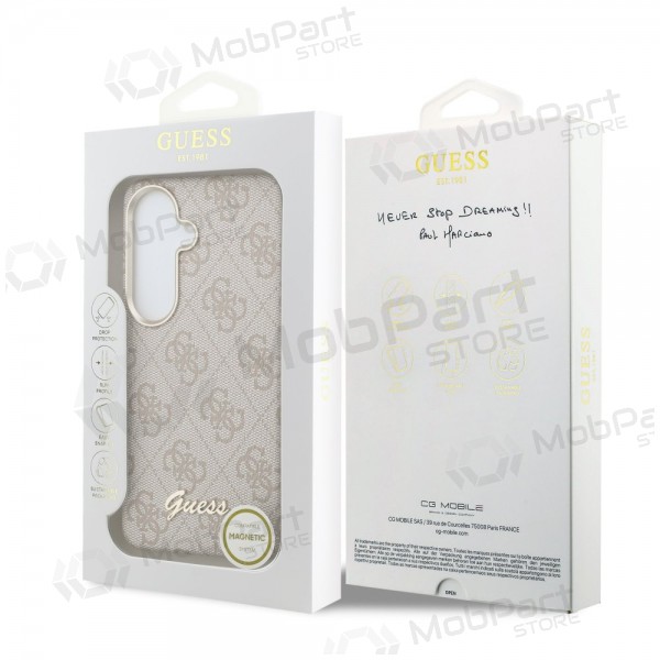 Samsung Galaxy S26 case - Guess PU 4G Script Metal Logo Magnetic (pink)
