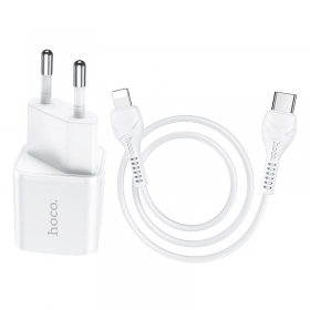 Charger Hoco N10 PD20W Type-C-Lightning (white)