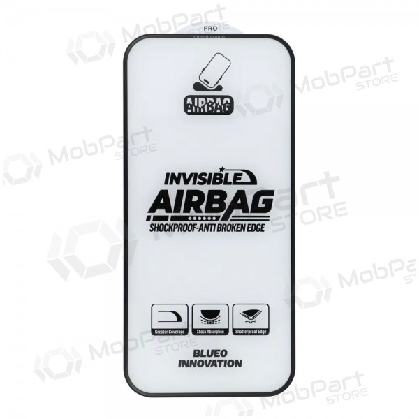 LCD apsauginis stikliukas 5D Mr. Monkey Glass (Airbag Anti-Broken) Apple iPhone 15 Pro Max black