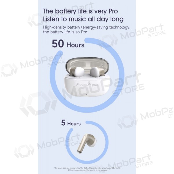 Wireless headphones with microphone Dudao U8 Bluetooth white
