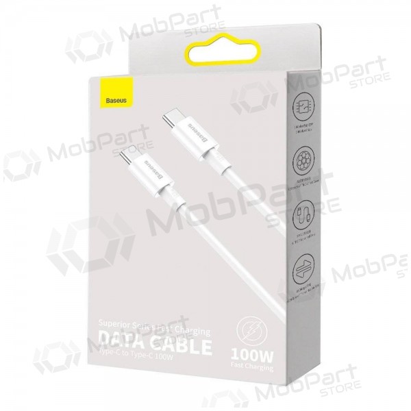 Cable Baseus Superior Type-C - Type-C 100W 1.0m (white) CATYS-B02
