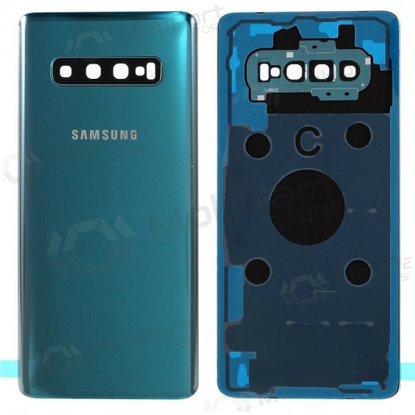 Samsung G975 Galaxy S10 Plus back / rear cover green (Prism Green) (used grade C, original) Samsung G975 Galaxy S10 Plus back / rear cover green (Prism Green) (used grade C, original)