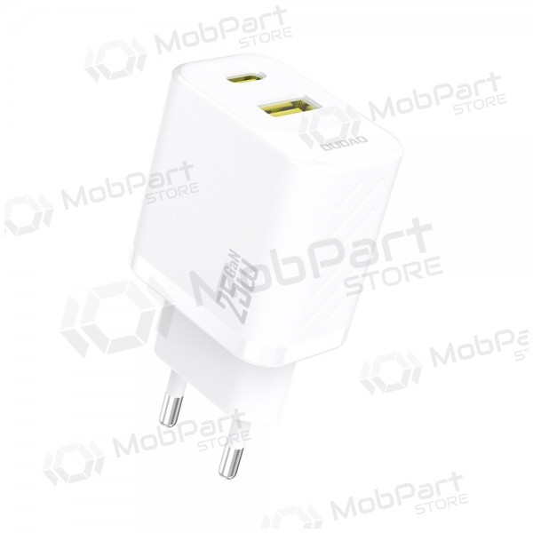 Phone charger Dudao A26T 25 W GaN USB-C + USB-A white