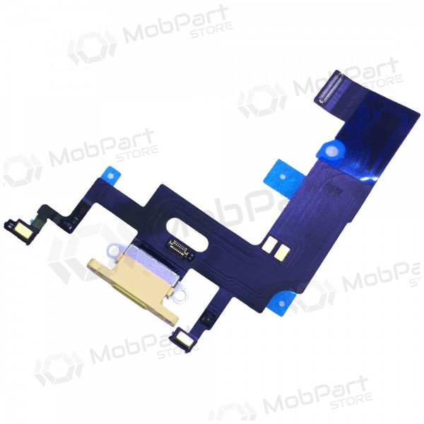 Apple iPhone XR charging dock port and microphone flex (yellow)