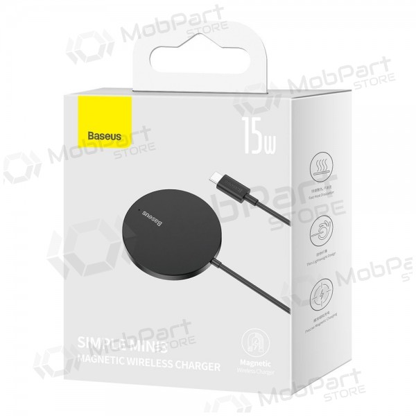 MagSafe wireless charger Baseus Simple Mini 3 15 W black
