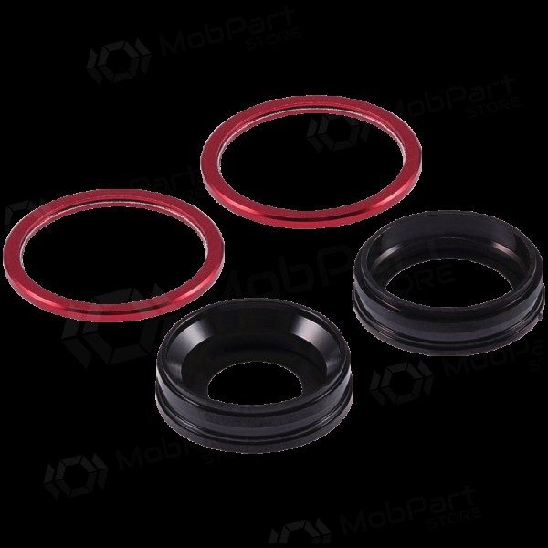 Apple iPhone 11 camera glass / lens (2pcs) (red) (with frame)