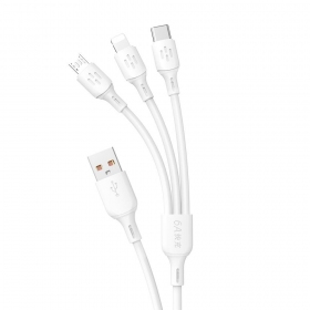 USB cable Dudao L8A-3in1 USB-A to USB-C / Micro USB / Lightning 1.2 m 6A