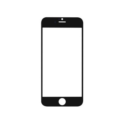 Apple iPhone 6 Screen glass (black) (for screen refurbishing)