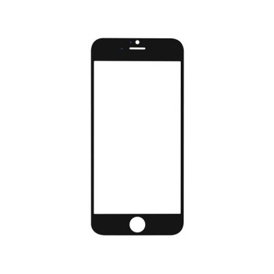 Apple iPhone 6 Screen glass (black) (for screen refurbishing)