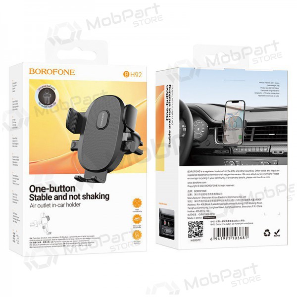 Car phone holder Borofone BH92 (air vent) black