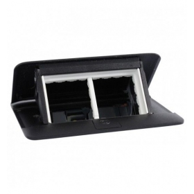 Recessed modular box 4 mod. Legrand 654002 (black, metal)