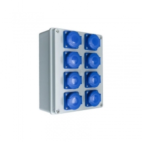 PawBol R-BOX B.1605-S plastic panel with sockets (8x16A/250V)