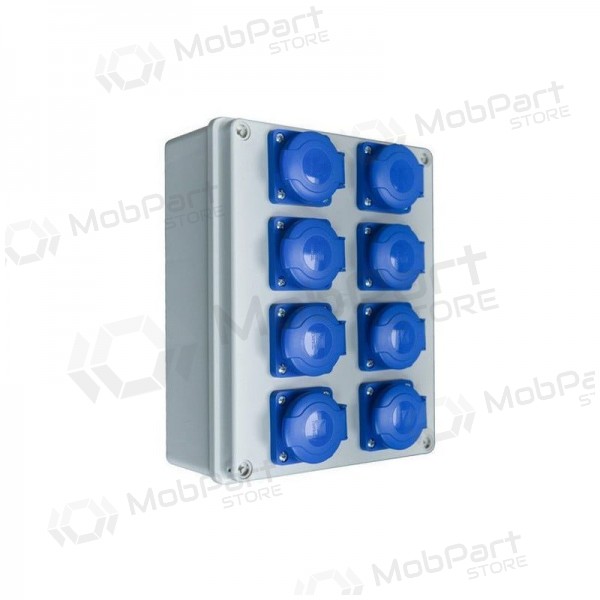 PawBol R-BOX B.1605-S plastic panel with sockets (8x16A/250V)