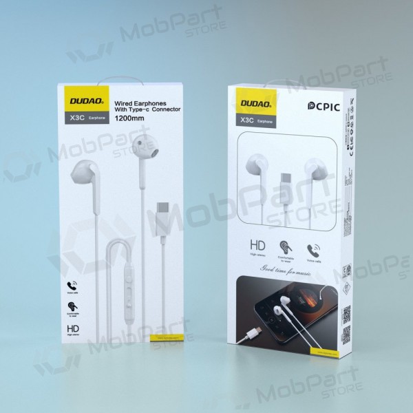 USB-C headphones Dudao X3C white