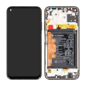 Huawei P40 Lite screen (black) (with frame and battery) (service pack) (original)