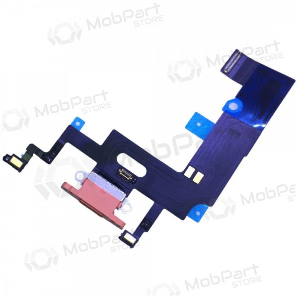 Apple iPhone XR charging dock port and microphone flex pink (coral) Apple iPhone XR charging dock port and microphone flex pink (coral)