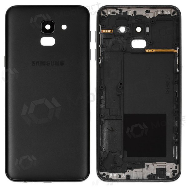 Samsung J600 Galaxy J6 2018 back / rear cover (black) (used grade B, original) Samsung J600 Galaxy J6 2018 back / rear cover (black) (used grade B, original)