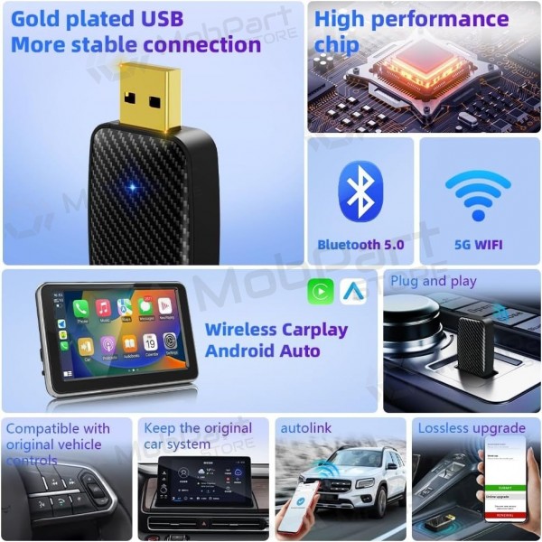 Wireless CarPlay/Android Auto adapter Reach U4 black