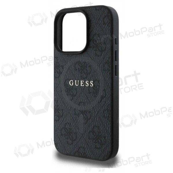 Apple iPhone 16 Pro Max case - Guess PU Leather 4G Colored Ring MagSafe (black)
