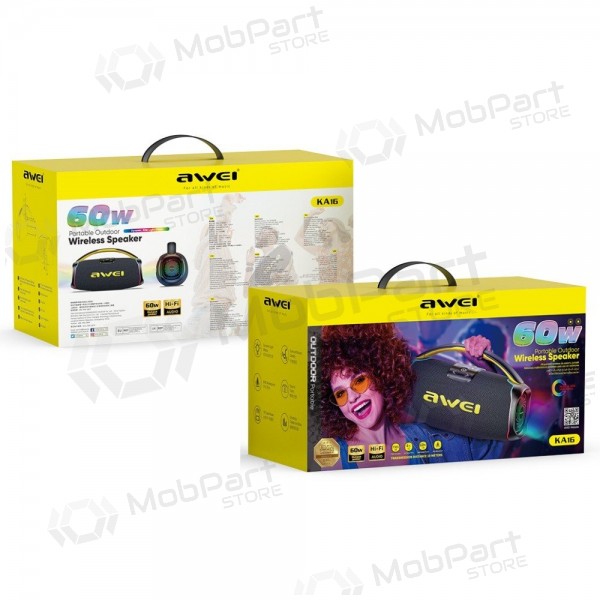 Bluetooth portable speaker Awei KA16 60W black