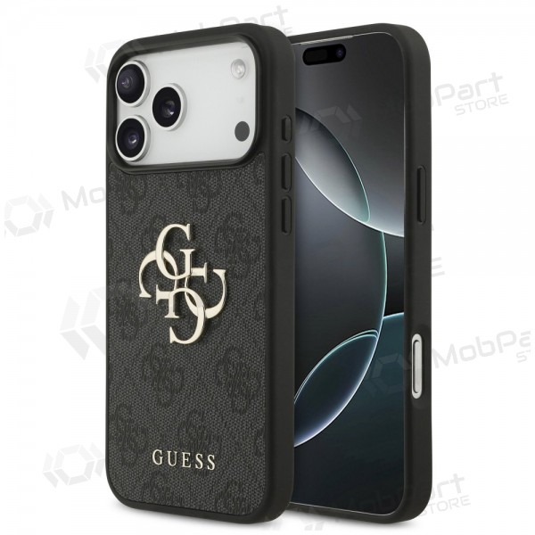 Apple iPhone 17 Pro Max case - Guess PU 4G Metal Logo (grey)