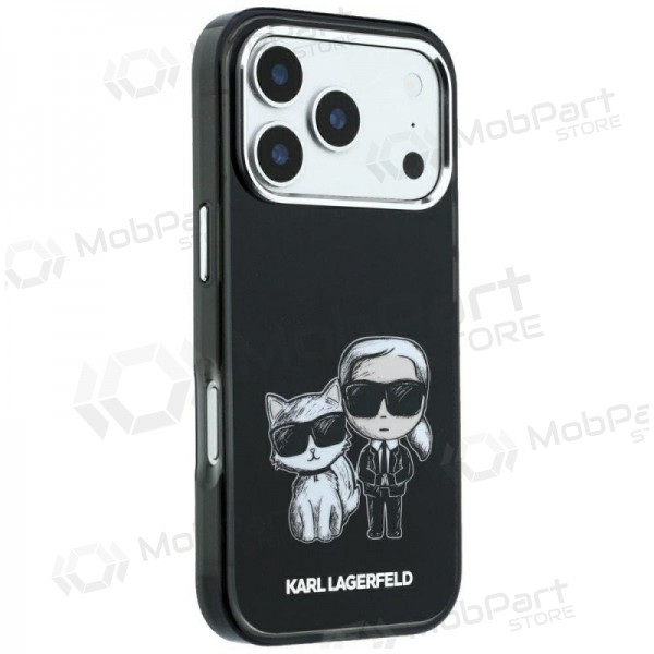 Apple iPhone 18 Pro case - Karl Lagerfeld PU Semi Wrap Smooth Sketch Bodies MagSafe (black)