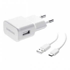 Charger original Samsung EP-TA200NWE 15W + Type-C cable white