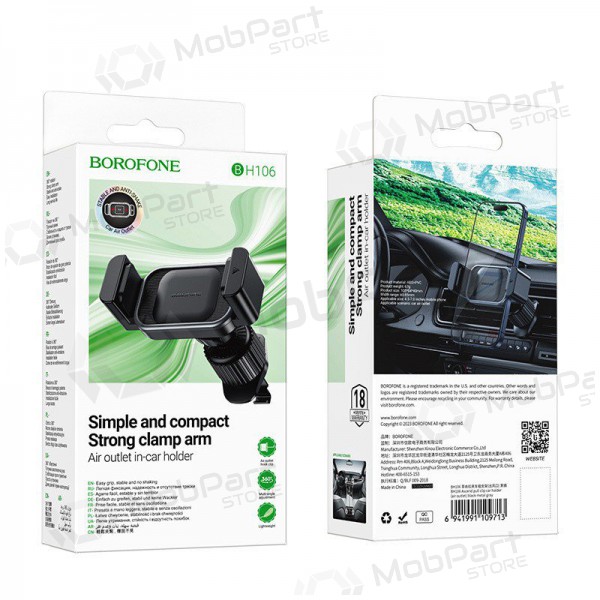 Car phone holder Borofone BH106 (air vent) black